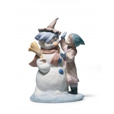 Lladro статуэтка "Девочка и снеговик"